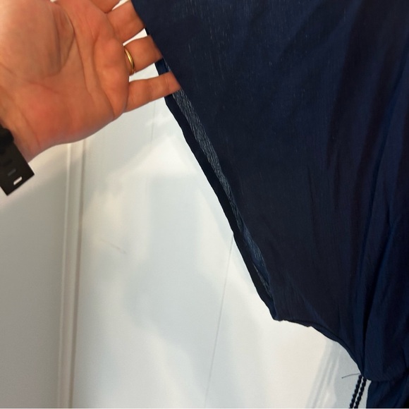 Time and Tru Blue Embellished bathing suit cover-up missy size 16-18 - Picture 5 of 9